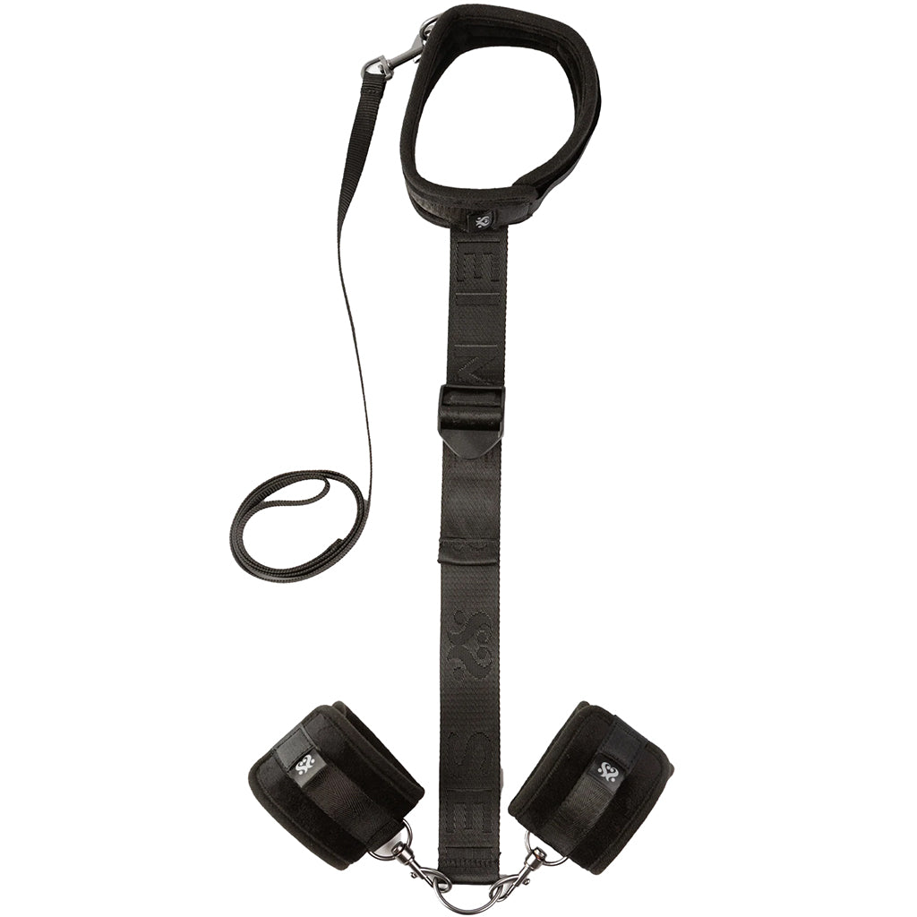 Sei Mio Neck Firmly In Check Neck & Wrist Restraint Kit Bondage and Fetish > Wrist and Ankle Cuffs - Tophatter Daily Deals